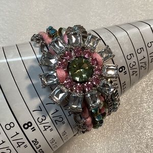 Vintage Juicy Couture Multi Layered Silver-tone Toggle Bracelet